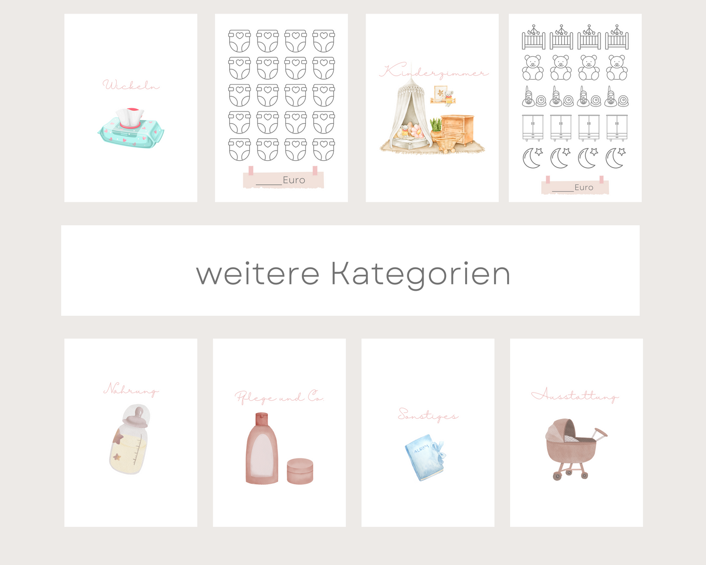 Sparchallenge Baby A5 minimalistisch