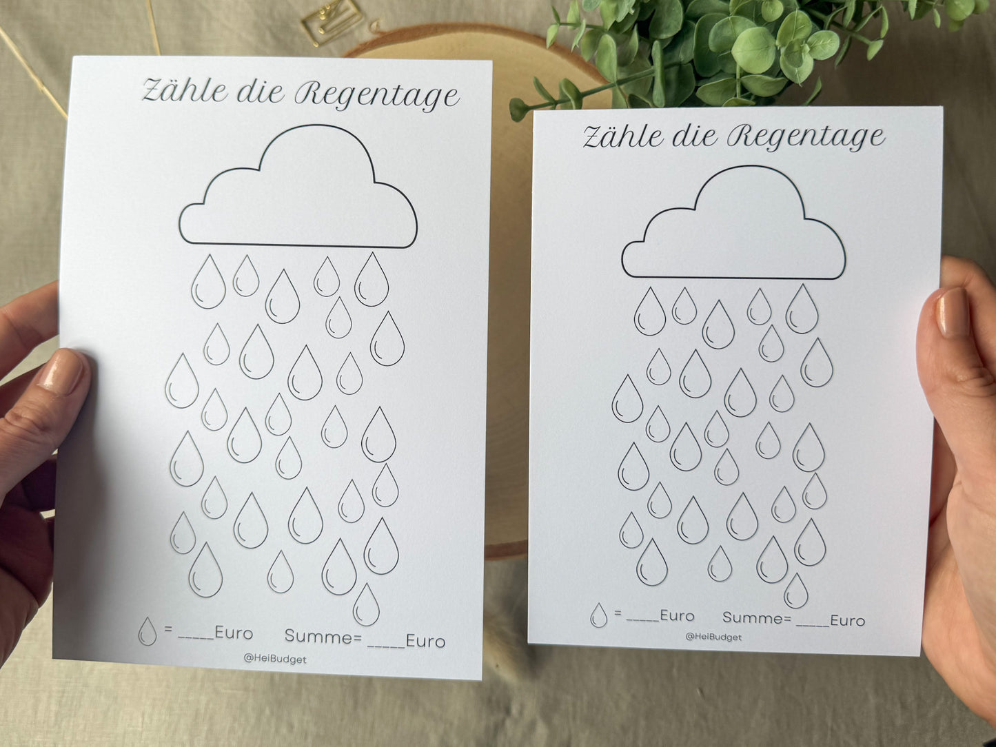 Oopsie Zähle die Regentage A5 minimalistisch