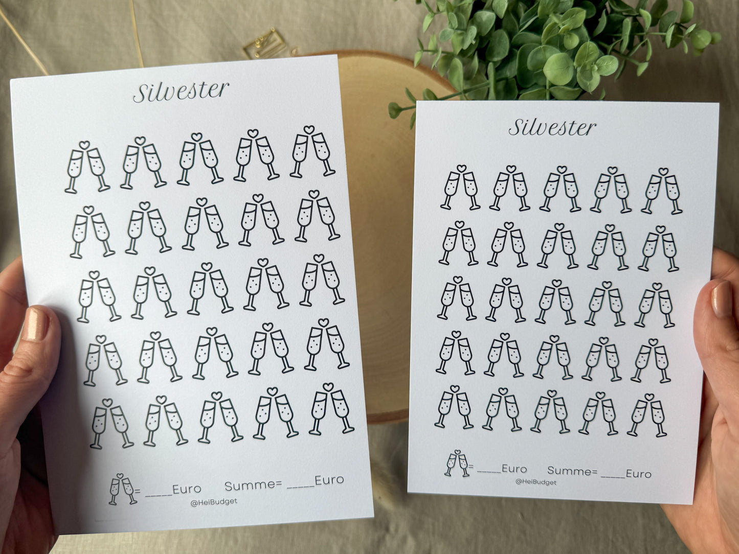 Silvester A5 minimalistisch