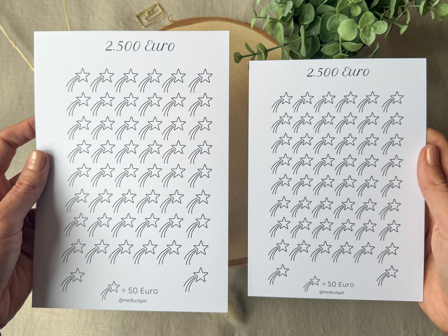 2500 Euro Challenge A5 minimalistisch