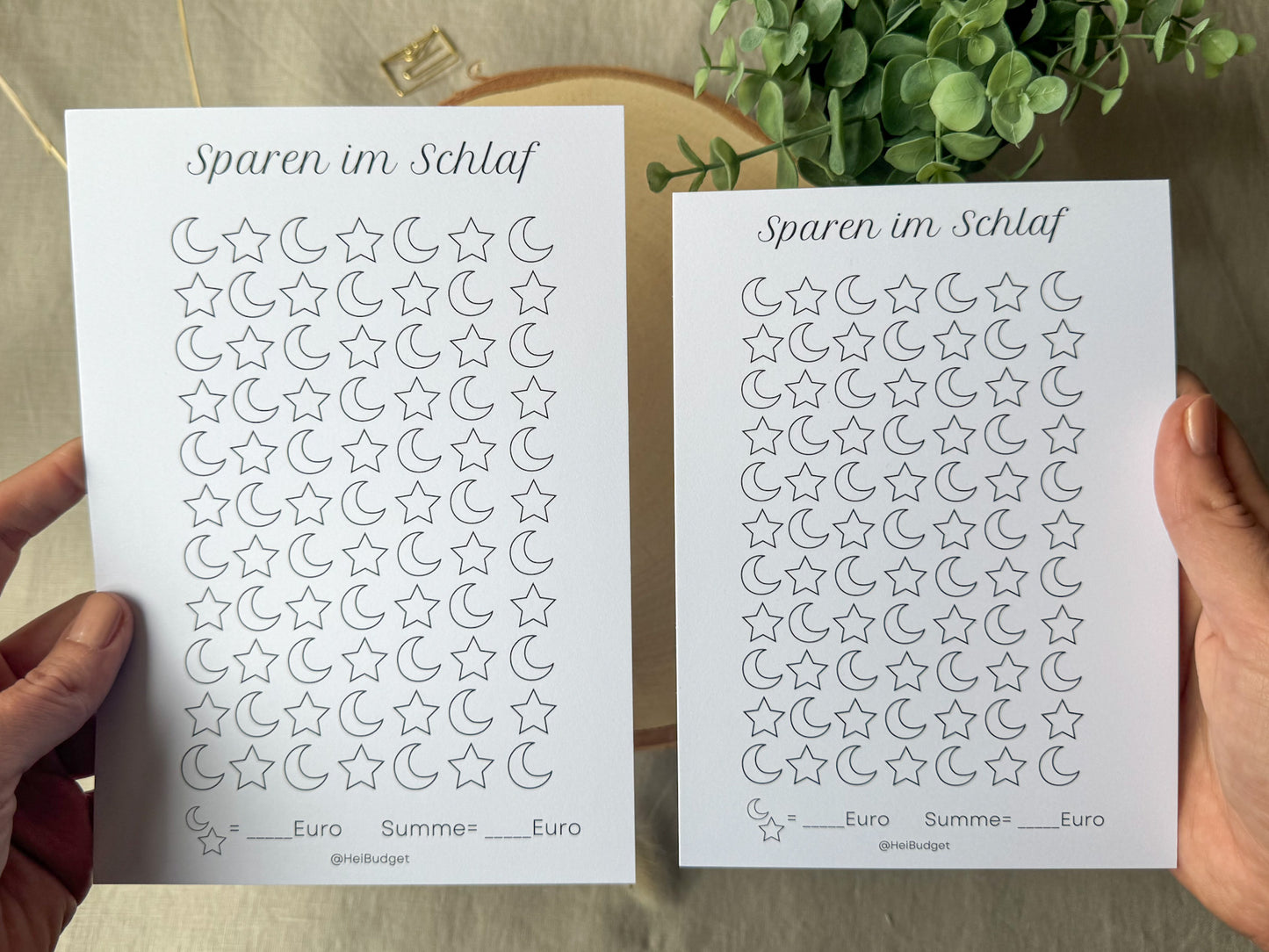 Sparen im Schlaf A5 minimalistisch