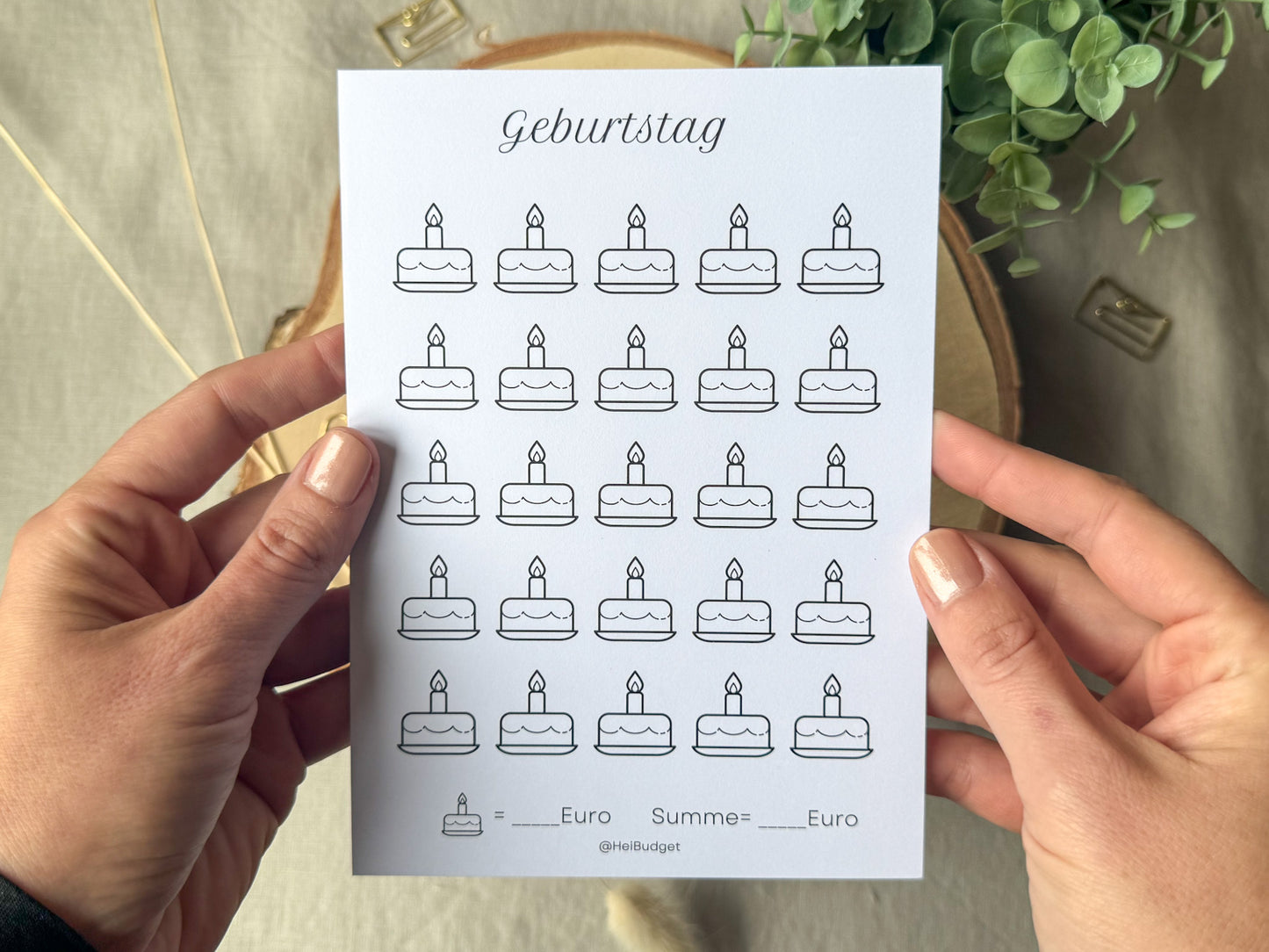 Geburtstag A5 minimalistisch