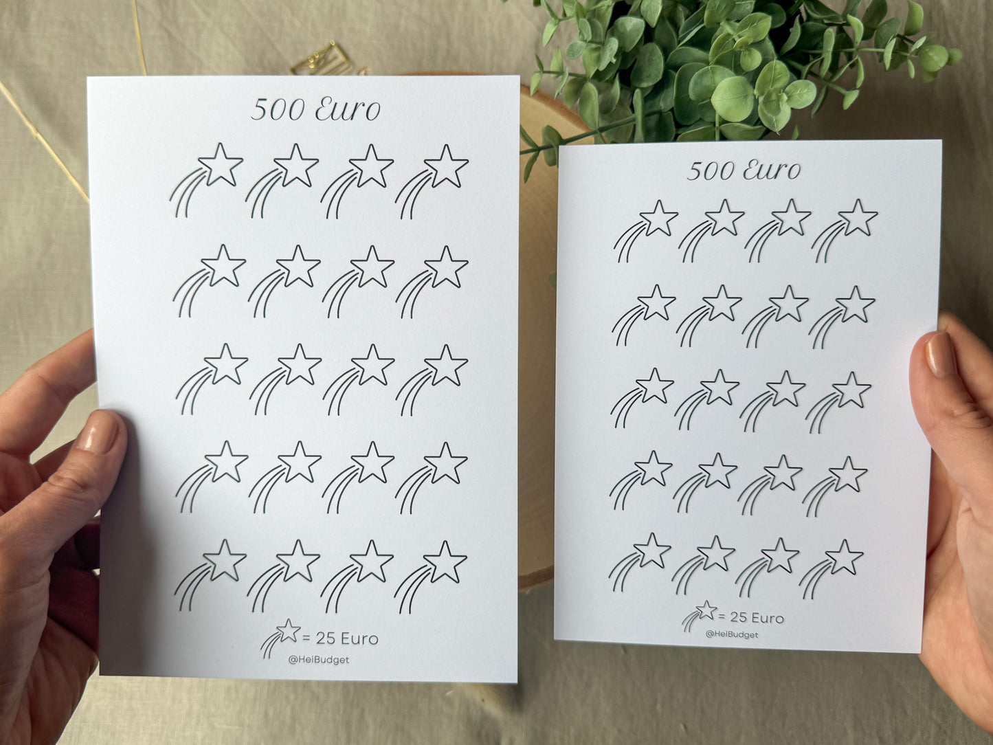 500 Euro Challenge A5 minimalistisch