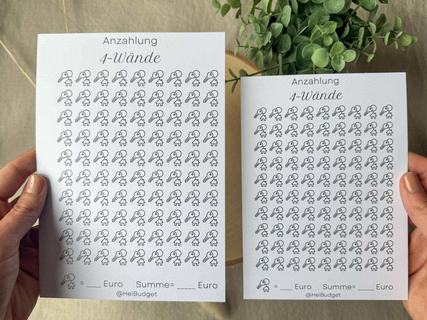 Anzahlung 4 Wände A5 minimalistisch