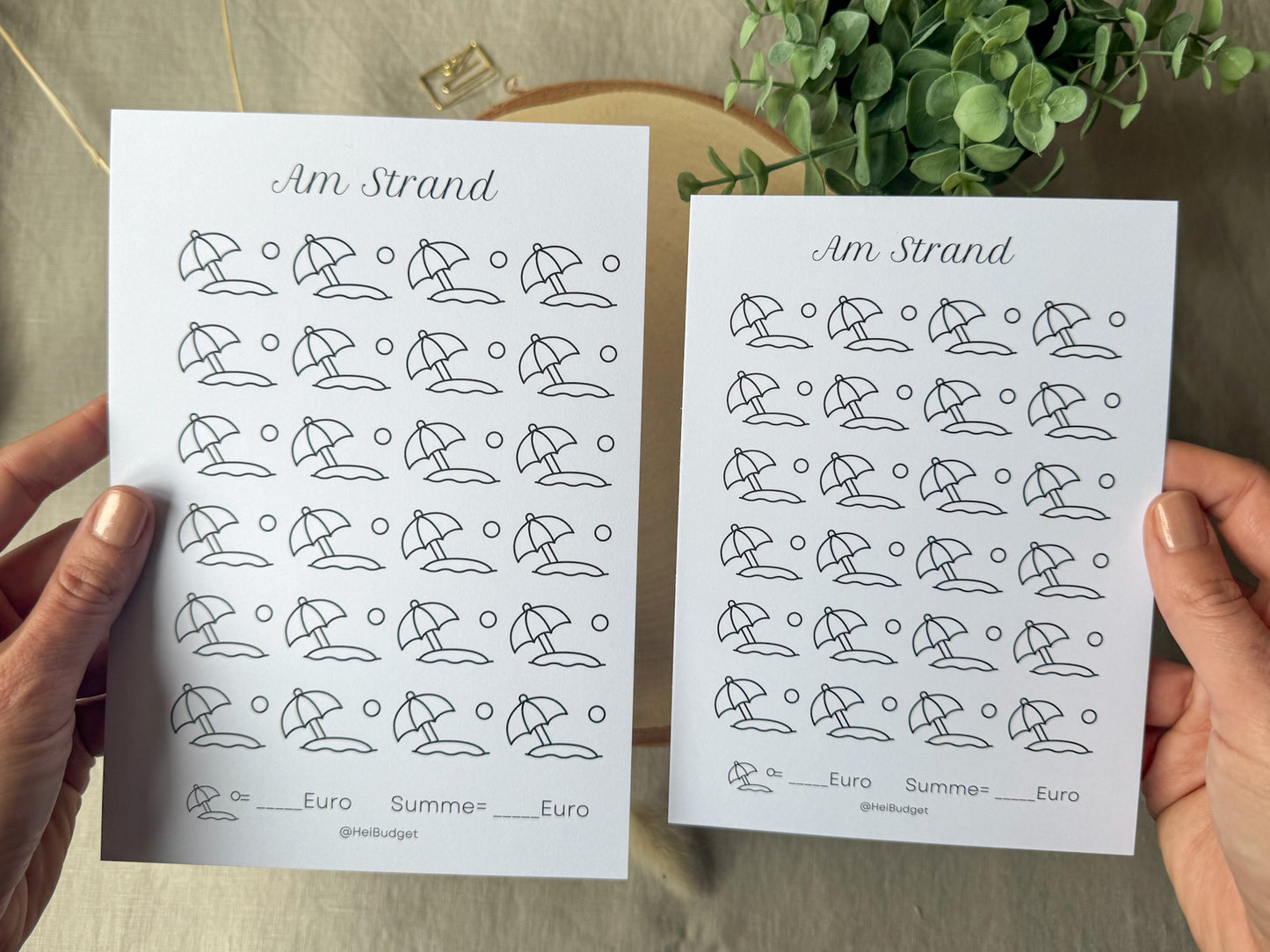 Strandurlaub A5 minimalistisch