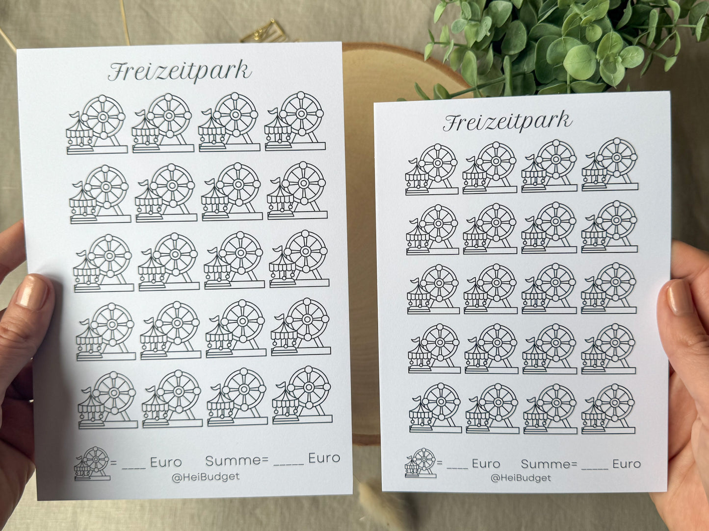 Freizeitpark A5 minimalistisch