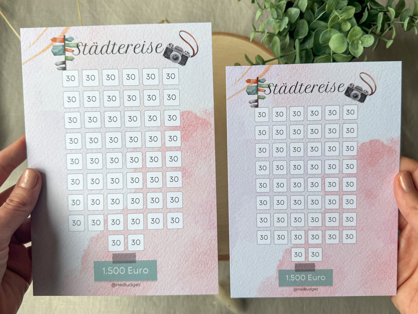 Urlaub Städtereise 1.500 Euro A5 bunt