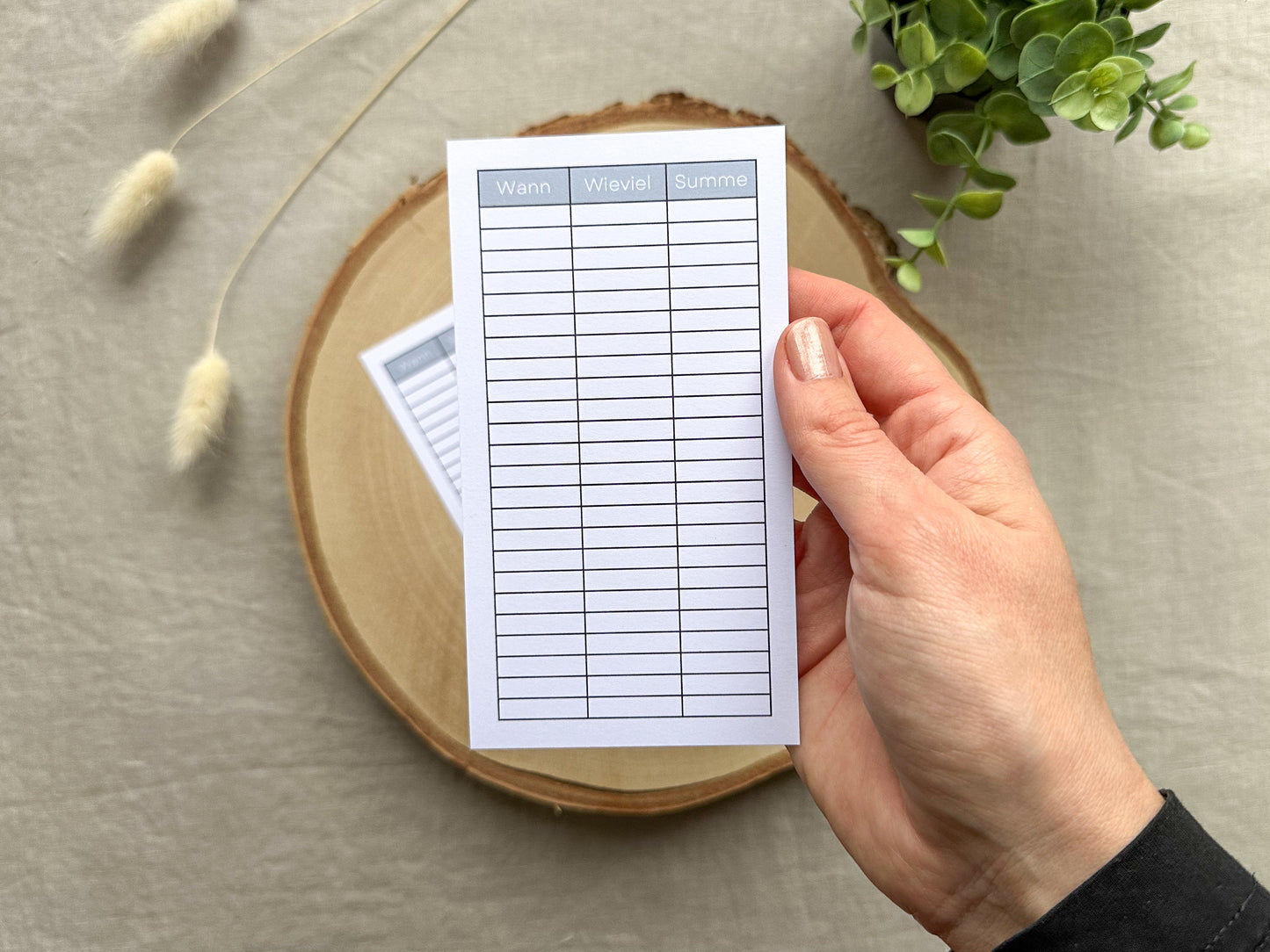 Wechselgeld Kleingeld A6 minimalistisch