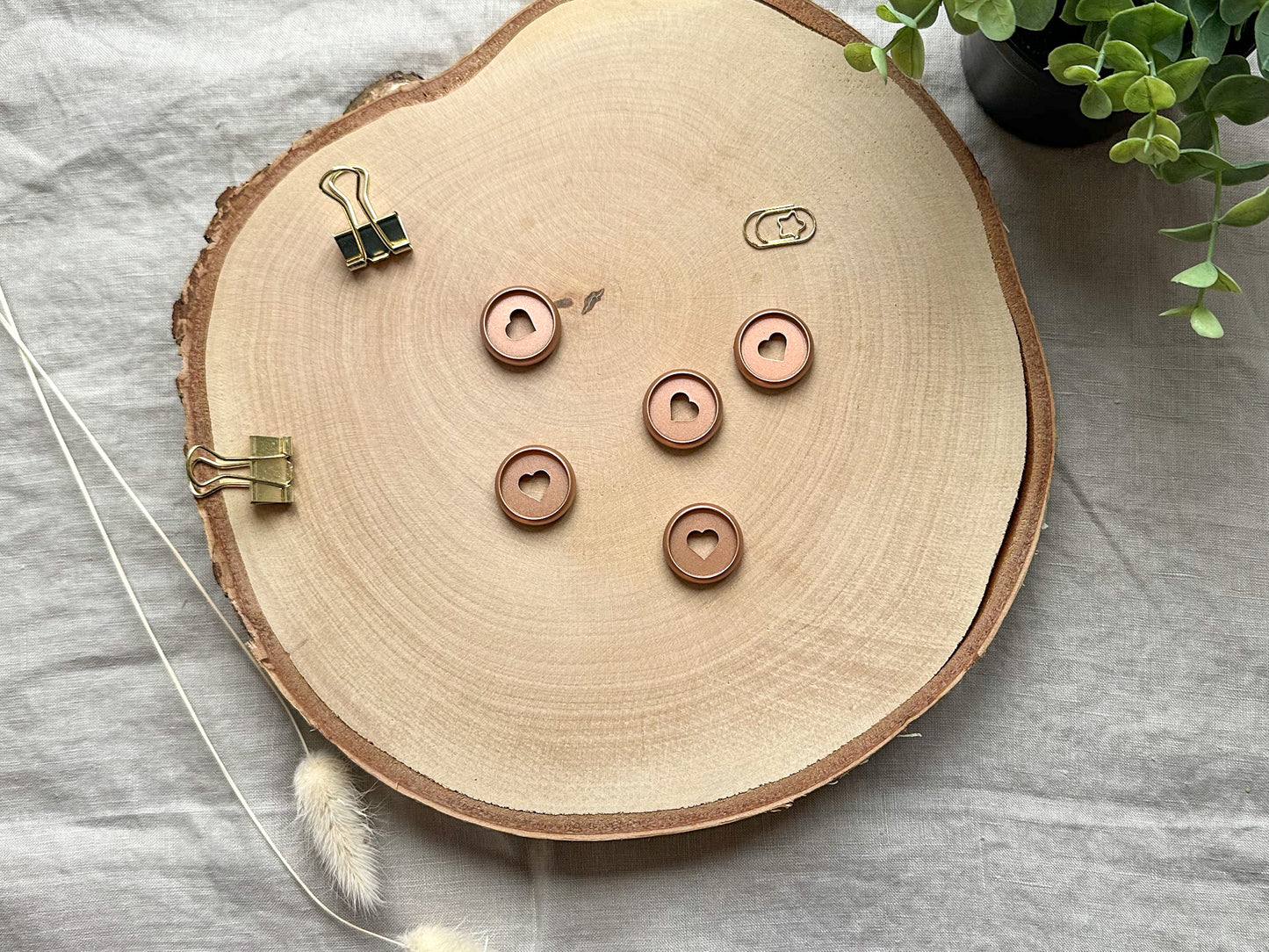 rosegoldfarbene Ringe für Discbound System