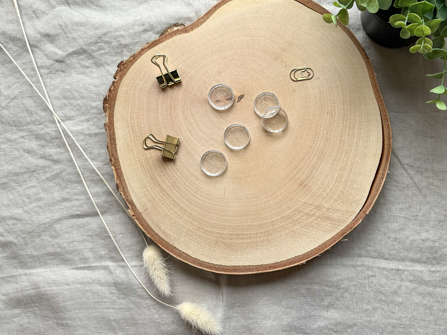 transparent glitzerne Ringe für Discbound System