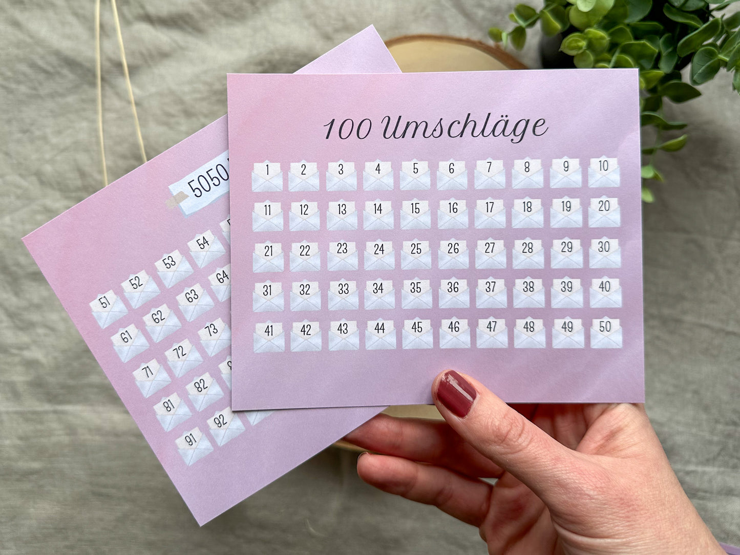 50 / 75 / 100 Umschläge Challenge