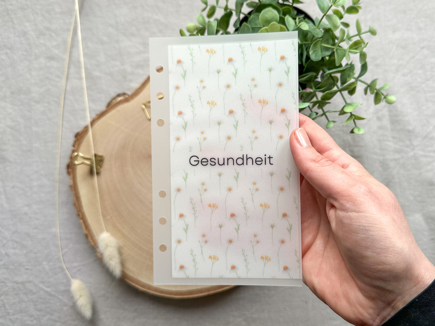 Budgetumschlag Blume A6 MIT Beschriftung