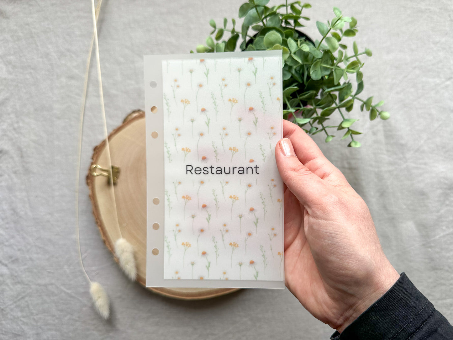 Budgetumschlag Blume A6 MIT Beschriftung