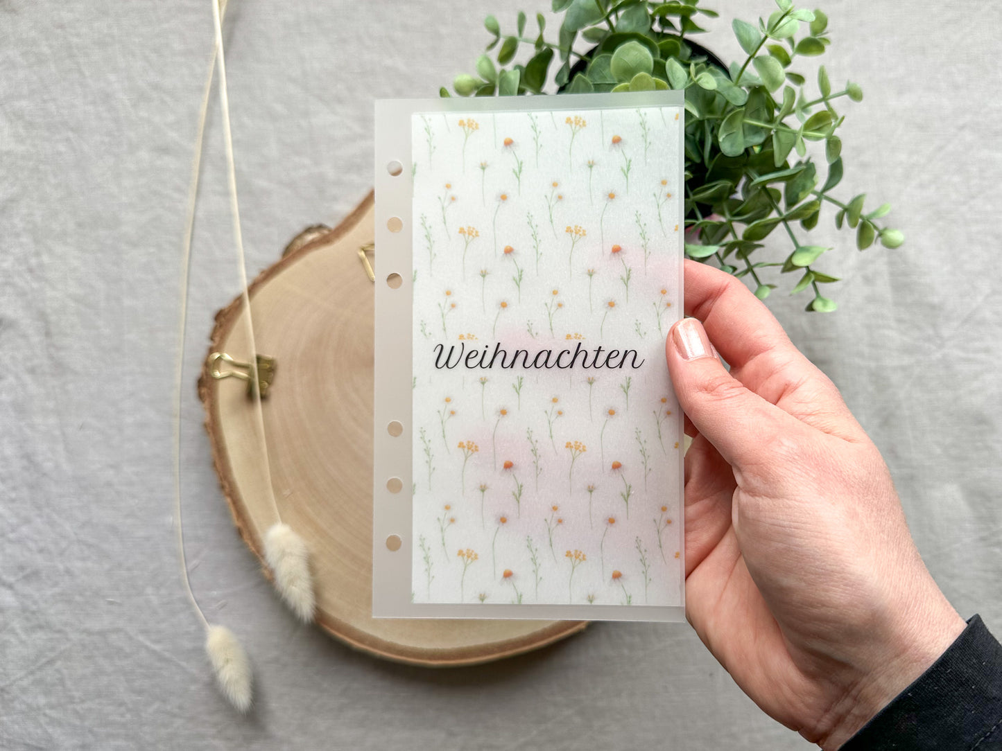 Budgetumschlag Blume A6 MIT Beschriftung