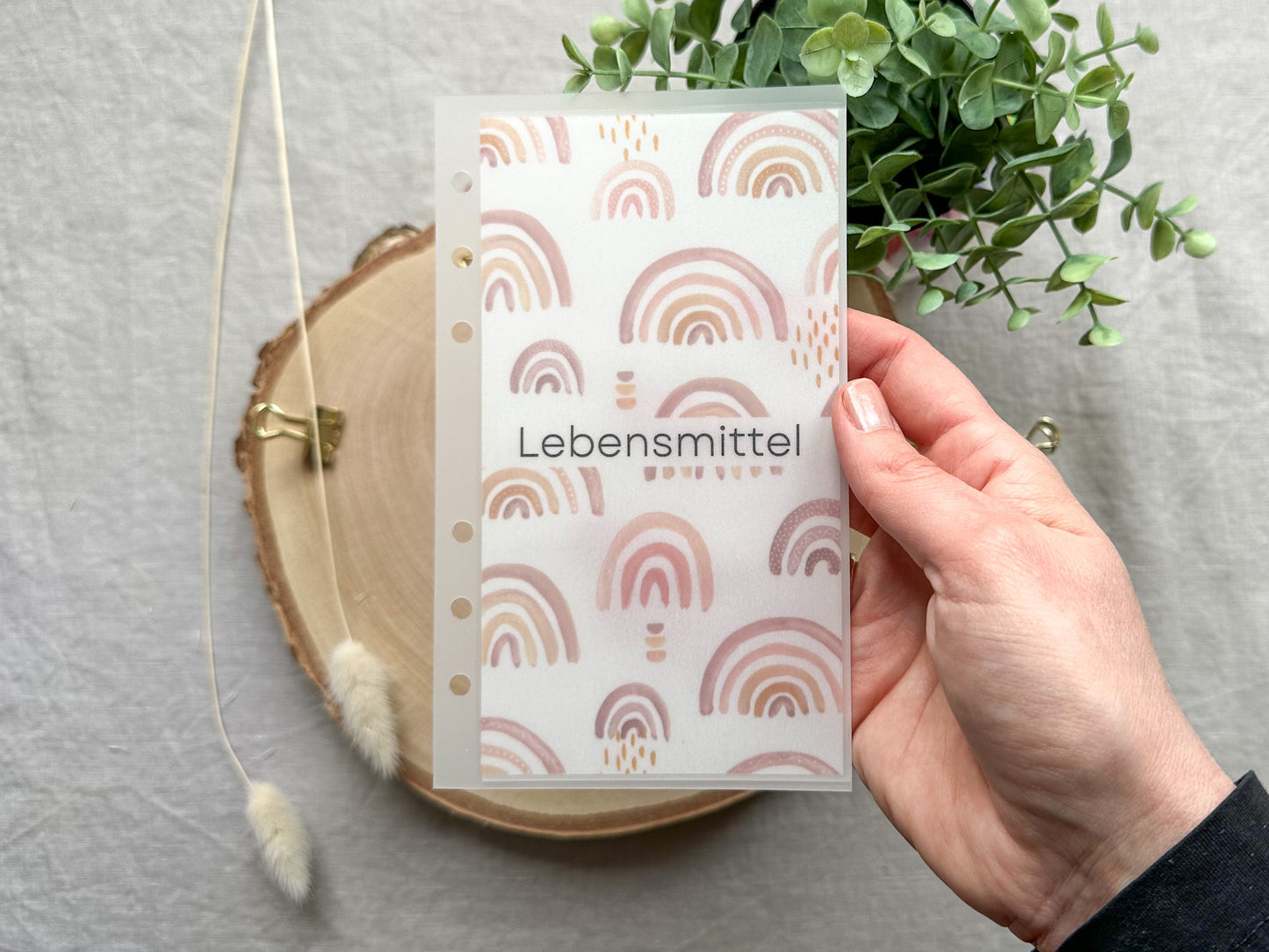 Budgetumschlag Regenbogen A6 mit Beschriftung