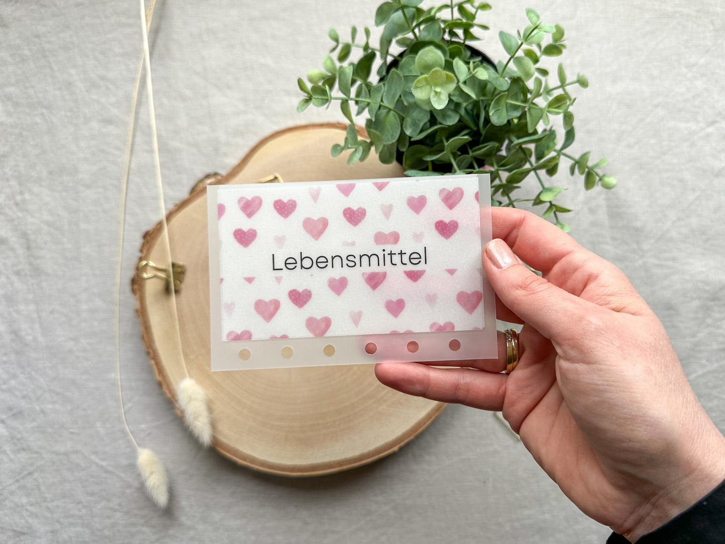 Budgetumschläge A7 mit Beschriftung Lebensmittel
