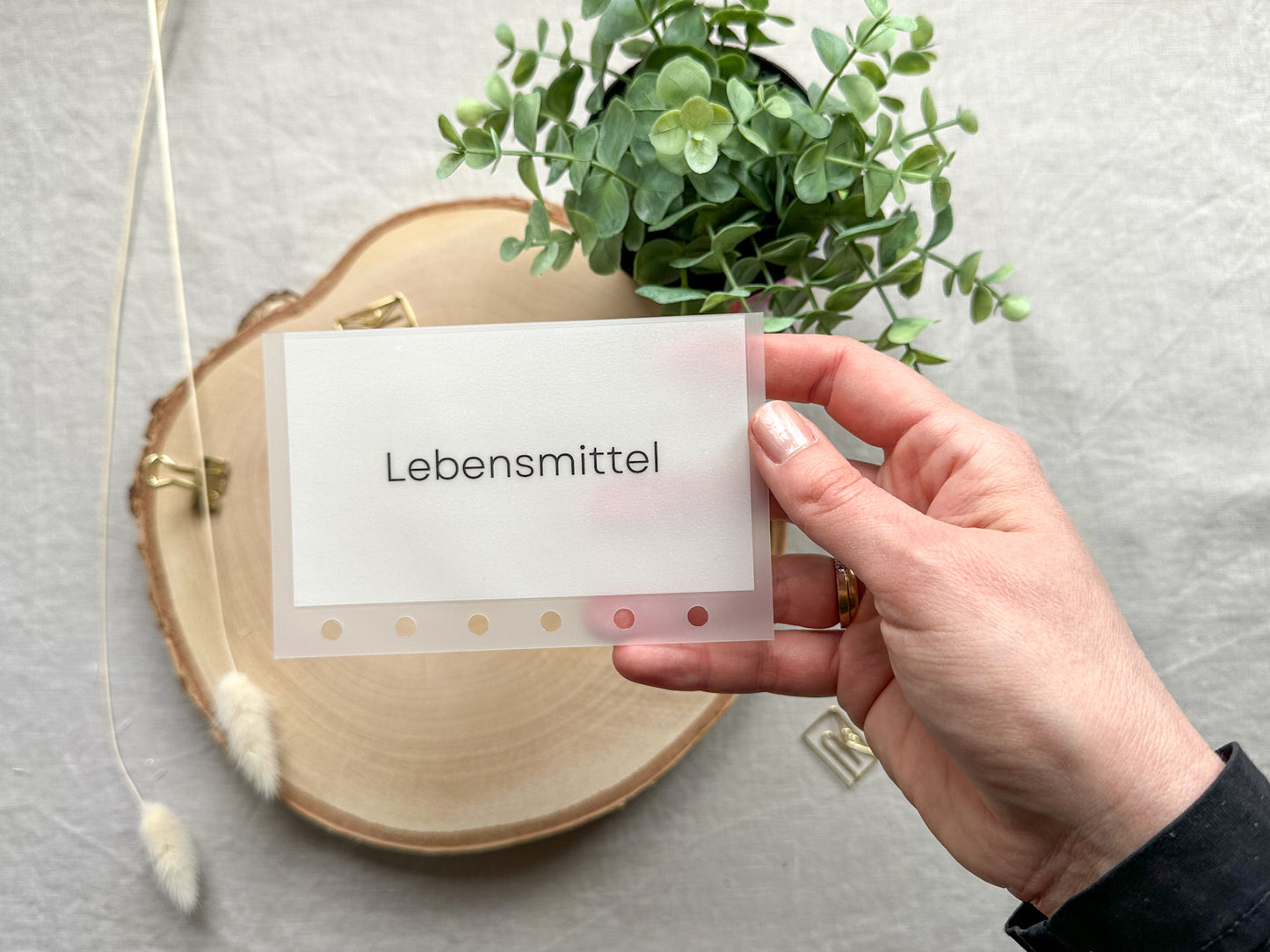 Budgetumschläge A7 mit Beschriftung Lebensmittel