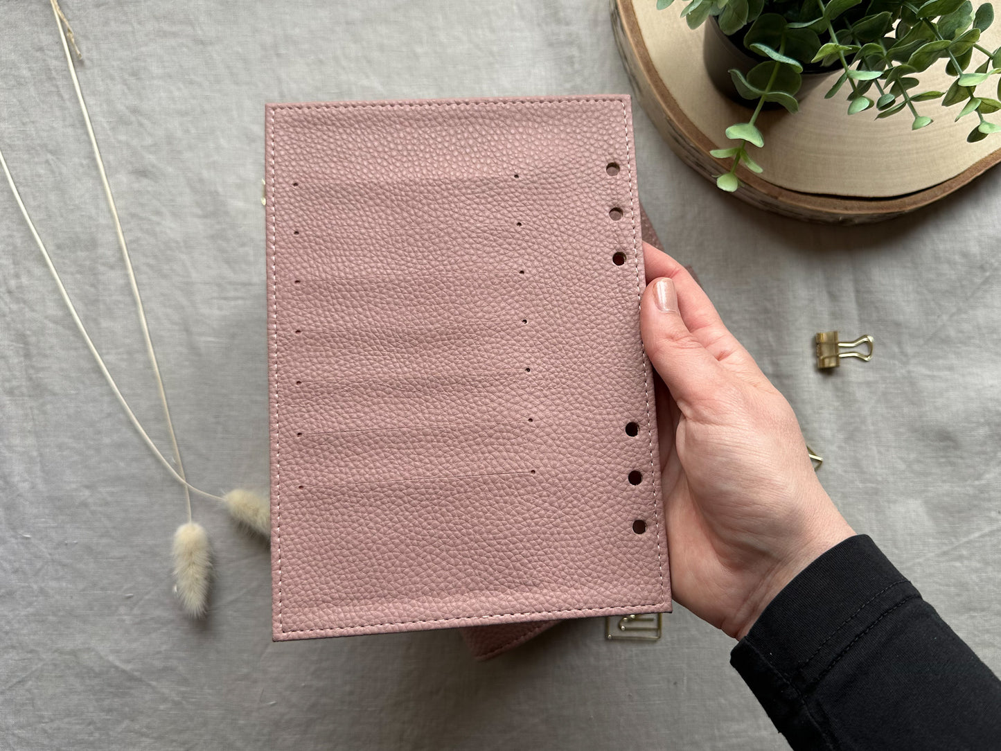 Budget Binder A5 in blush mit goldenen Ringen - Budgetbinder - Planer