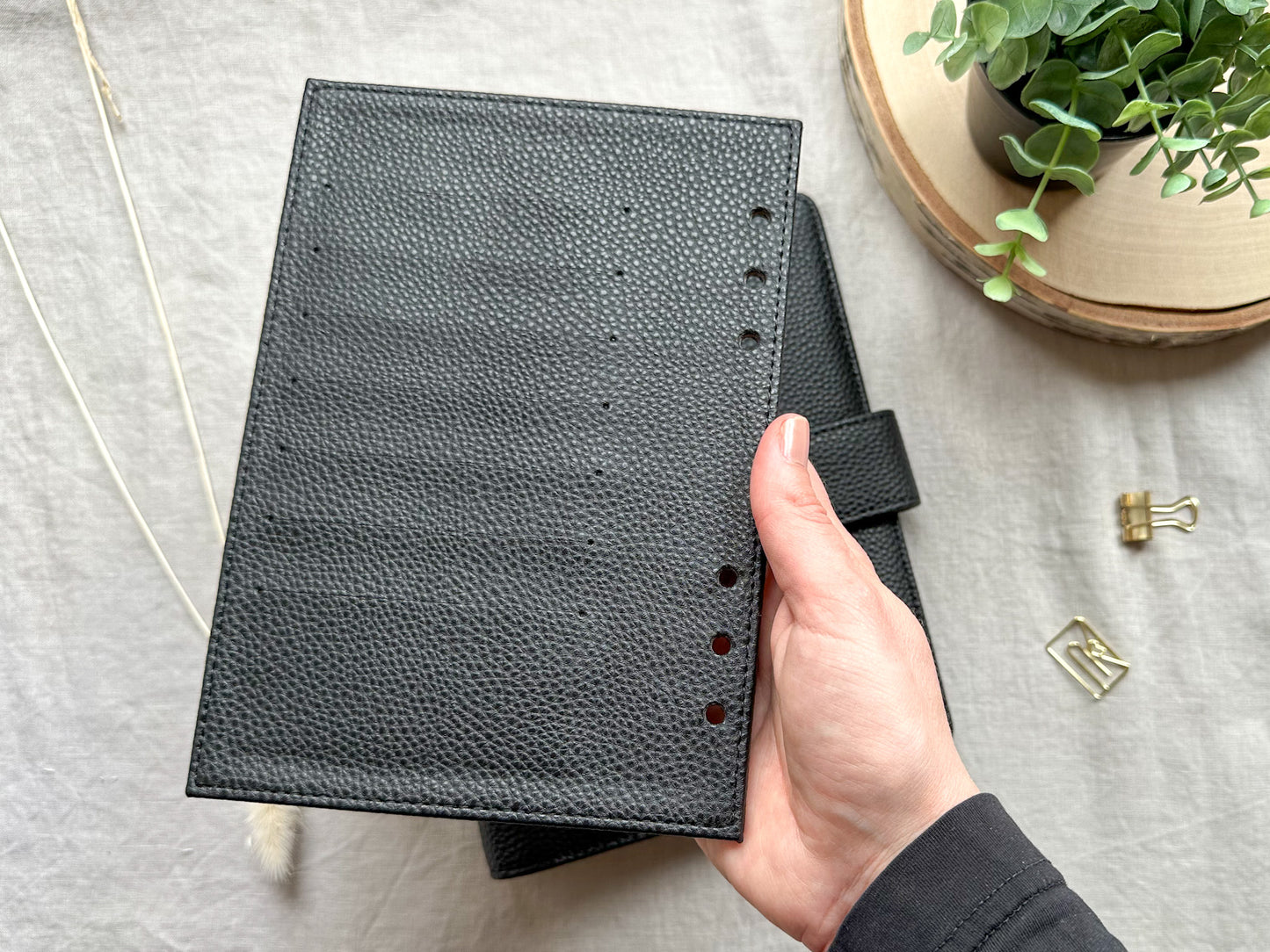 Budget Binder A5 in schwarz mit goldenen Ringen - Budgetbinder - Planer