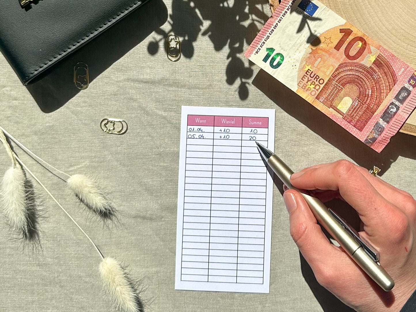 Zähle die Regentage A6 minimalistisch