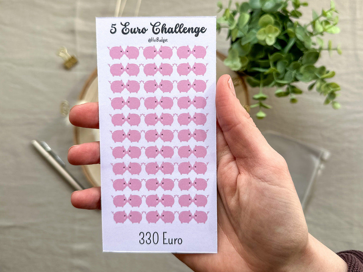 5 Euro Challenge A6 bunt