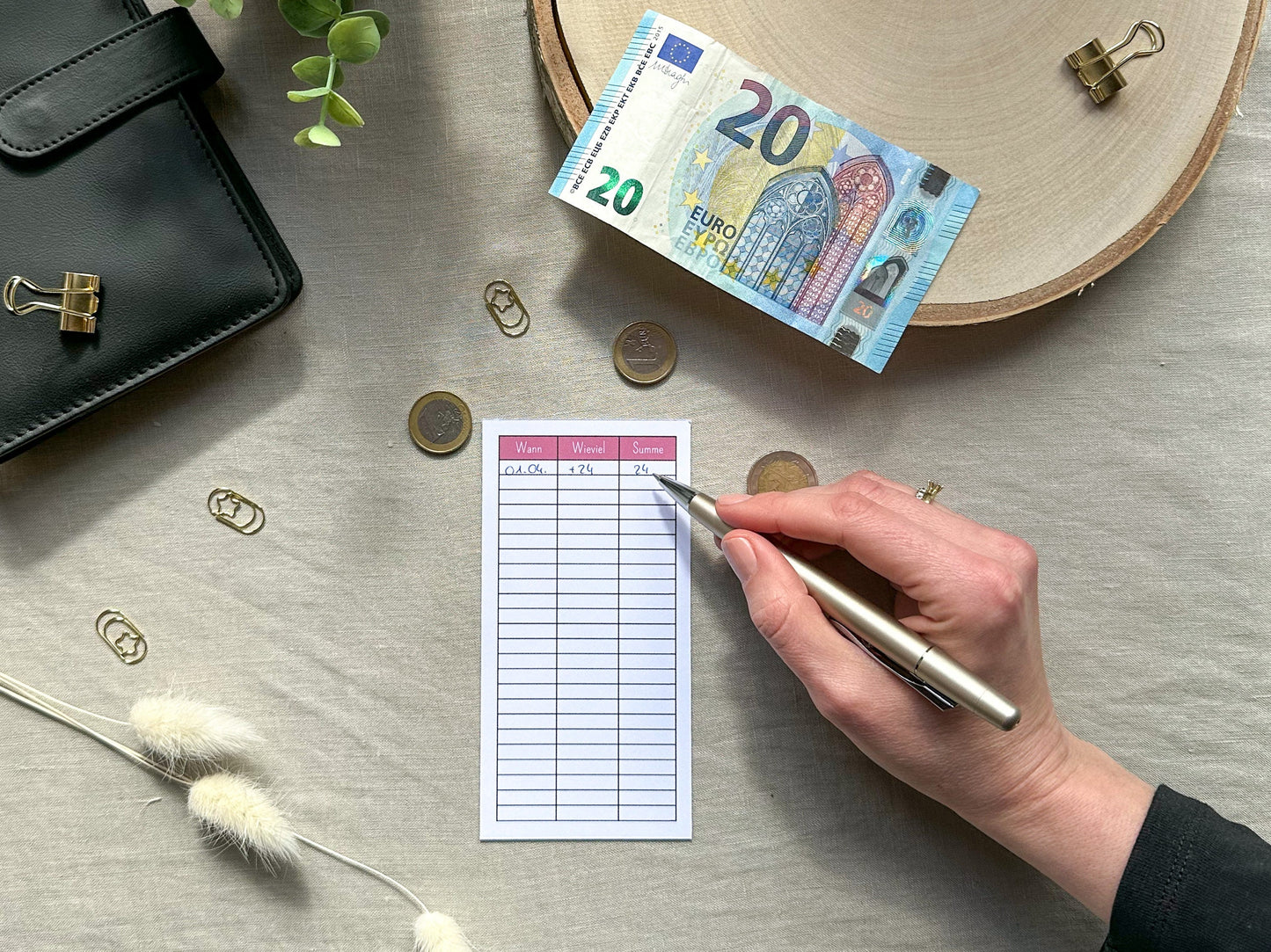 52 Wochen Challenge A6 minimalistisch