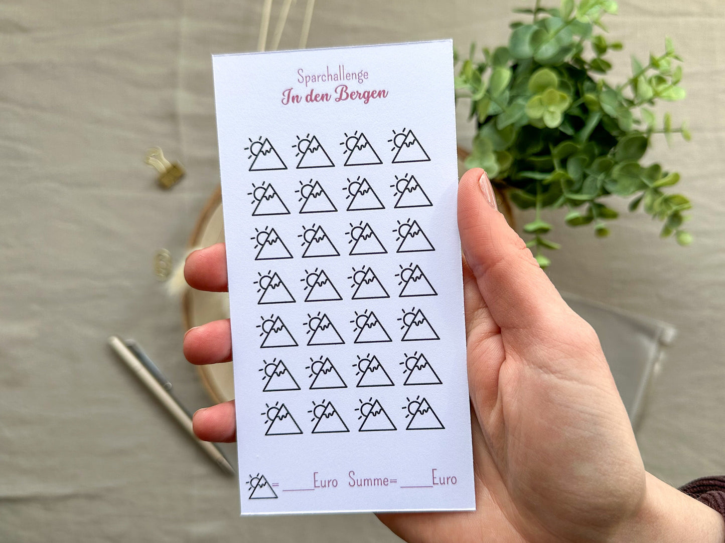 Urlaub In den Bergen A6 minimalistisch