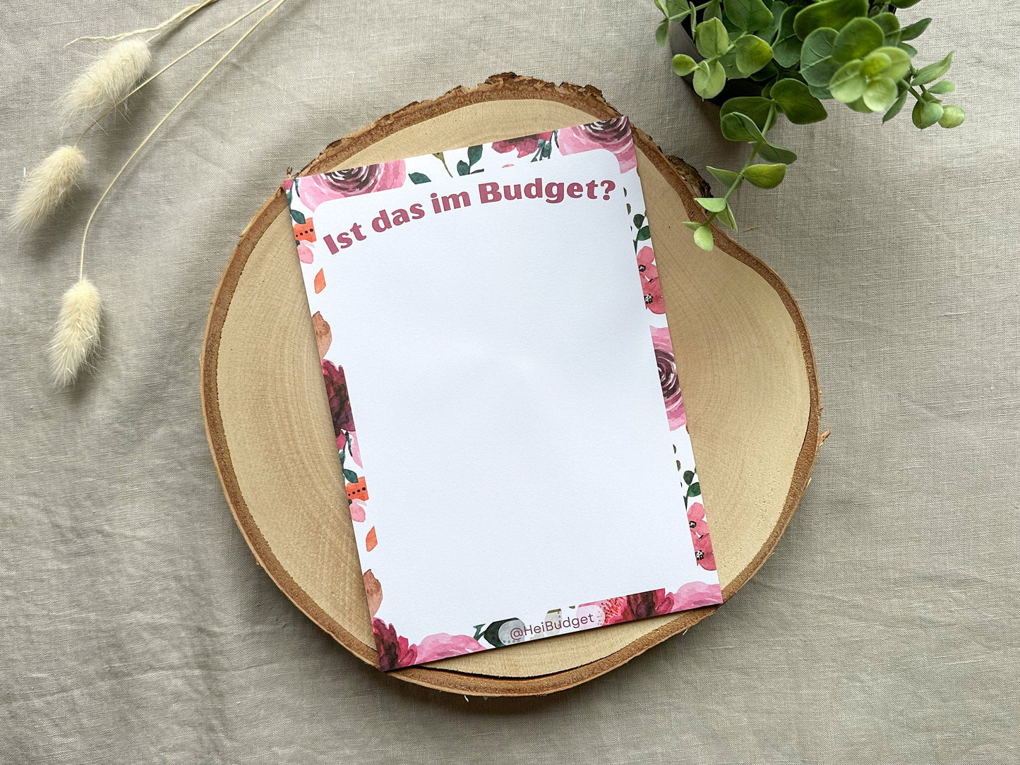Notizblock "Ist das im Budget" A5