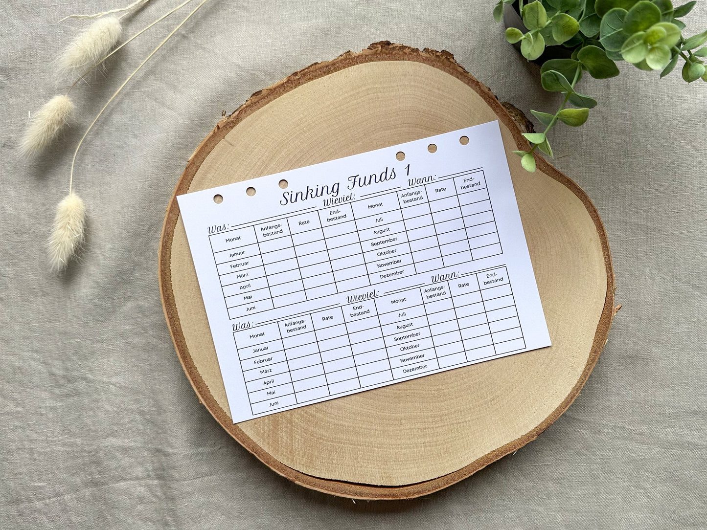 Sinking Funds 1 Spartopf minimalistisch A5