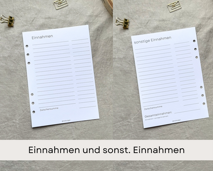 Zusatzeinlagen zum Budgetplaner