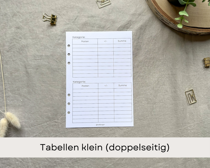 Zusatzeinlagen zum Budgetplaner