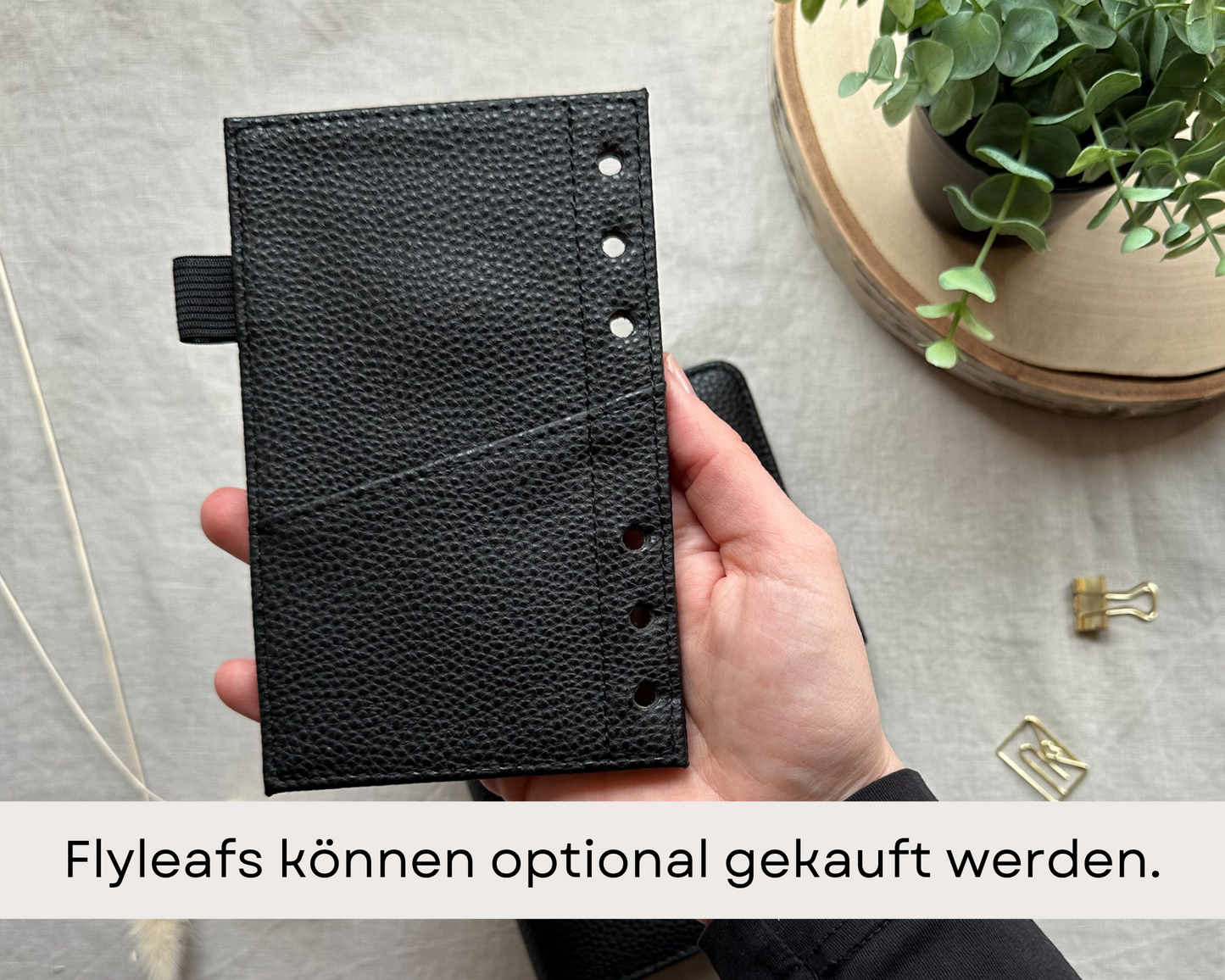 Budget Binder A6 in schwarz mit goldenen Ringen - Budgetbinder - Planer