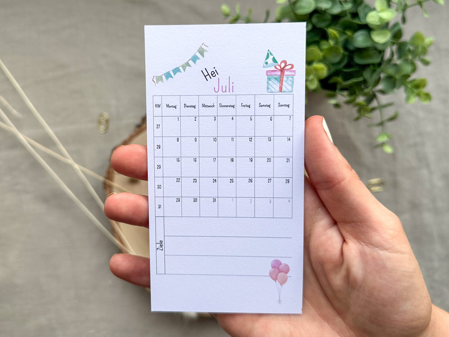 Monatskalender A6