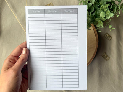 500 Euro Challenge A5 minimalistisch