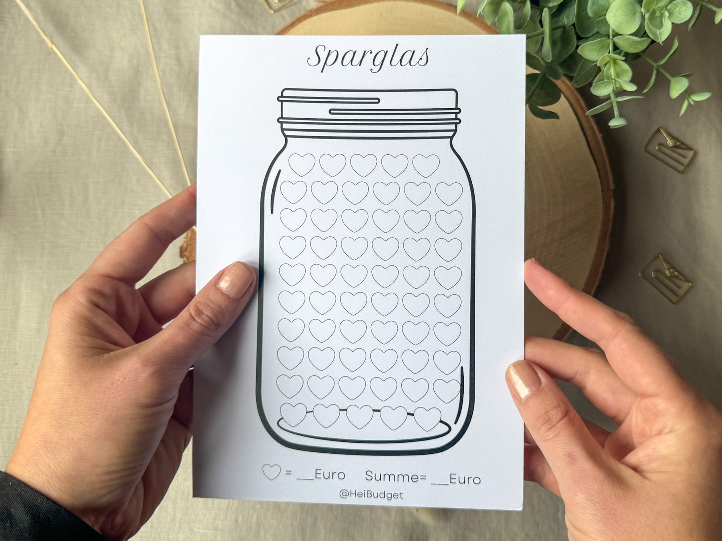 Sparglas A5 minimalistisch