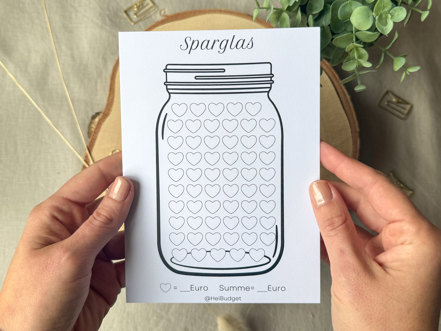 Sparglas A5 minimalistisch