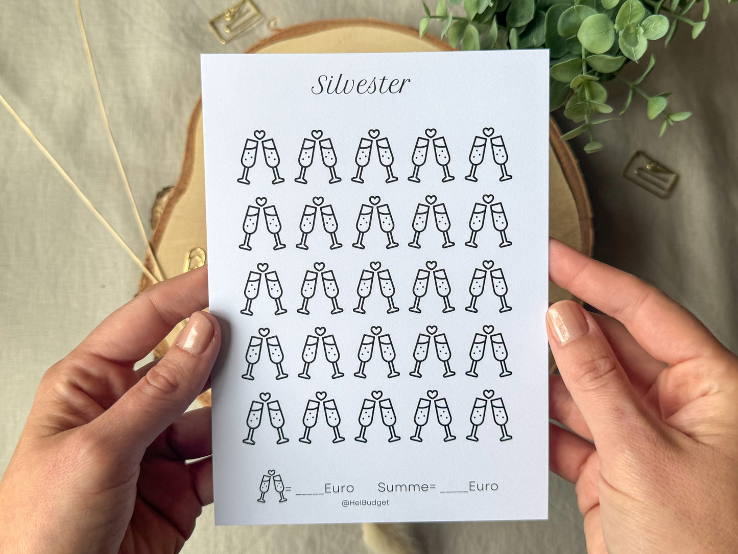 Silvester A5 minimalistisch