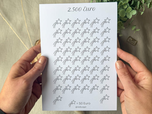 2500 Euro Challenge A5 minimalistisch