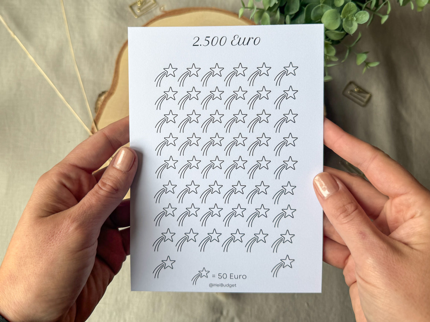 2500 Euro Challenge A5 minimalistisch