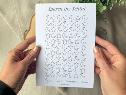 Sparen im Schlaf A5 minimalistisch