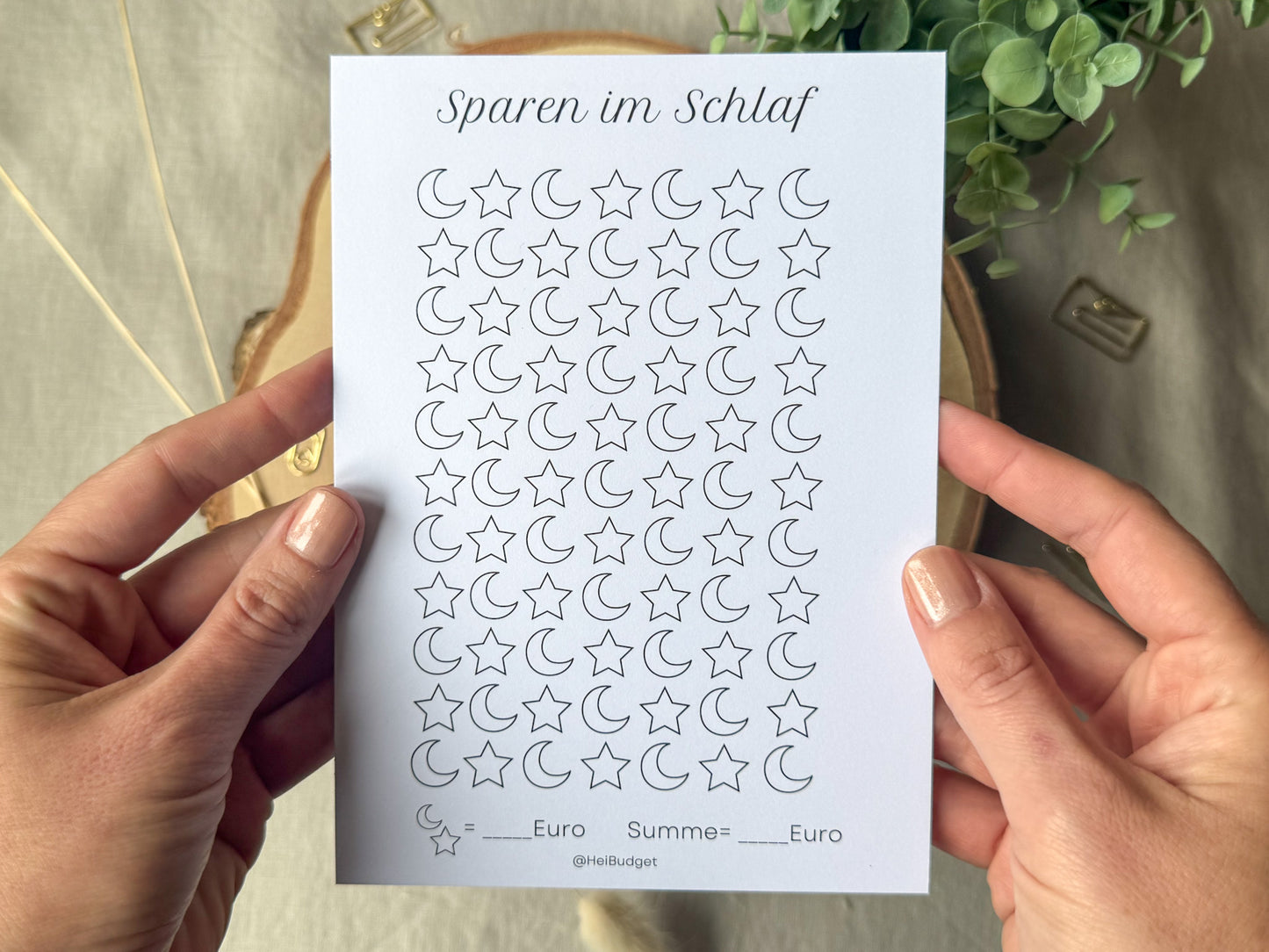 Sparen im Schlaf A5 minimalistisch