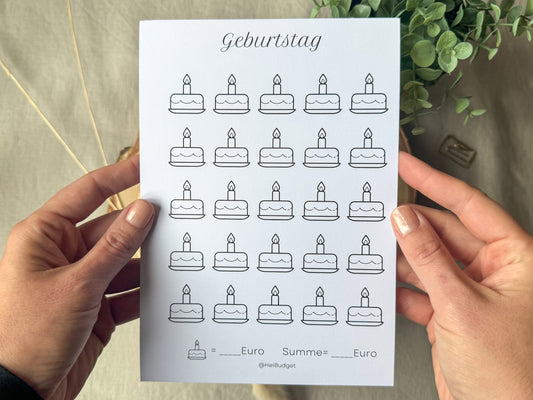 Geburtstag A5 minimalistisch