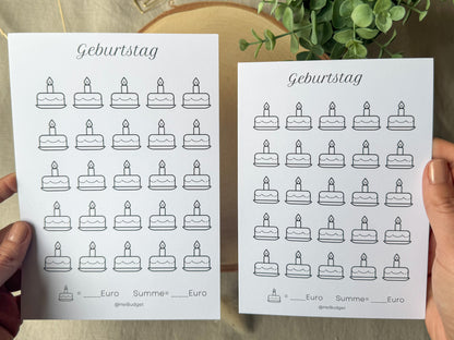 Geburtstag A5 minimalistisch