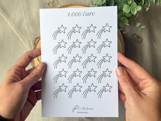 1000 Euro Challenge A5 minimalistisch