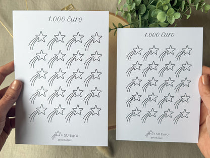 1000 Euro Challenge A5 minimalistisch