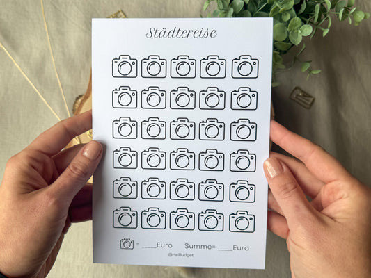 Städtereise A5 minimalistisch