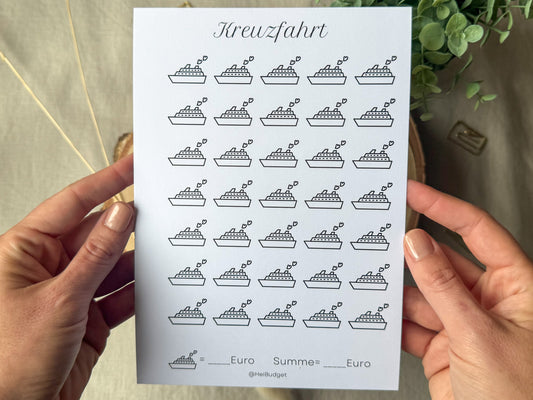 Kreuzfahrt A5 minimalistisch