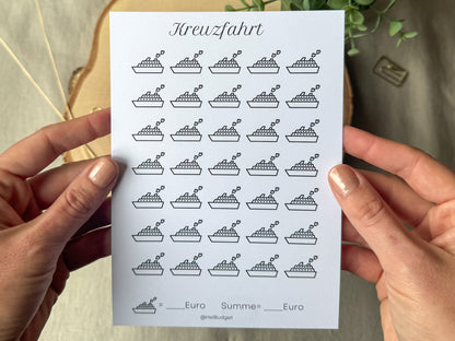 Kreuzfahrt A5 minimalistisch