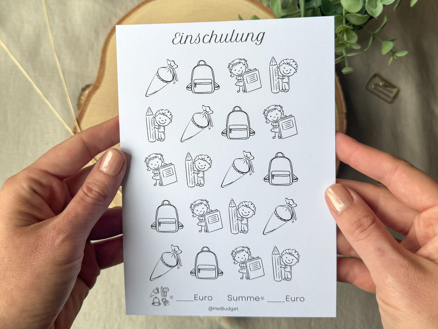 Einschulung A5 minimalistisch