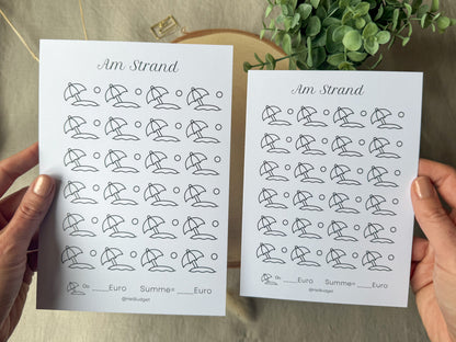Strandurlaub A5 minimalistisch